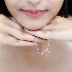 Moissanite Aries Constellation Necklace for Women