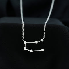 Certified Moissanite Gemini Constellation Necklace