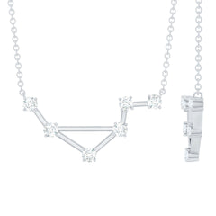 Certified Moissanite Libra Constellation Necklace