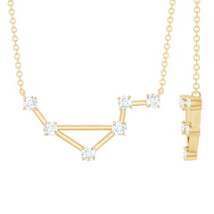 Certified Moissanite Libra Constellation Necklace