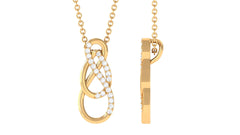 Interlock Infinity Pendant Necklace with Real Diamond