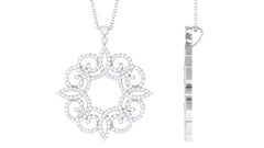 0.75 CT Vintage Inspired Certified Moissanite Pendant Necklace