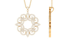 0.75 CT Vintage Inspired Certified Moissanite Pendant Necklace