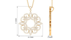 0.75 CT Vintage Inspired Certified Moissanite Pendant Necklace