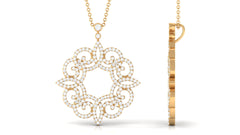 0.75 CT Vintage Inspired Certified Moissanite Pendant Necklace