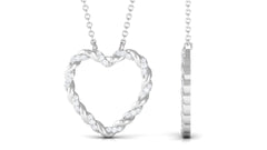 Natural Diamond Heart Necklace for Women