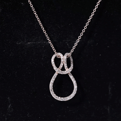 Certified Lab Grown Diamond Infinity Love Knot Necklace For Her