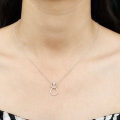 Certified Lab Grown Diamond Infinity Love Knot Necklace For Her