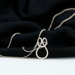 Certified Lab Grown Diamond Infinity Love Knot Necklace For Her