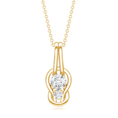 Certified Lab Grown Diamond Love Knot Pendant Necklace
