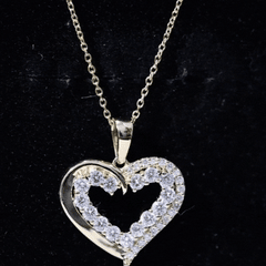 Certified Lab Grown Diamond Designer Heart Necklace For Women