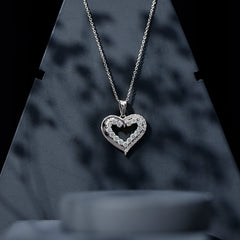 Certified Lab Grown Diamond Designer Heart Necklace For Women