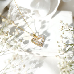 Certified Lab Grown Diamond Designer Heart Necklace For Women