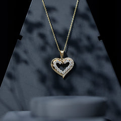 Certified Lab Grown Diamond Designer Heart Necklace For Women