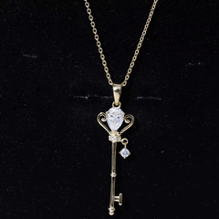Certified Lab 5X7 MM Pear Shaped Diamond Key Pendant