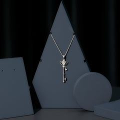 Certified Lab 5X7 MM Pear Shaped Diamond Key Pendant