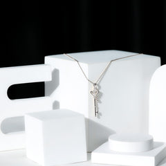 Certified Lab 5X7 MM Pear Shaped Diamond Key Pendant