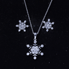 Certified Lab Grown Diamond Snowflake Jewelry Set