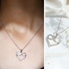 Certified Lab Grown Diamond Infinity Heart Necklace For Women