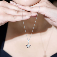 Certified Lab Grown Diamond Star Pendant Necklace For Her