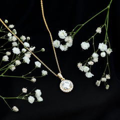 Certified 2 Carat Lab Grown Diamond Halo Pendant Necklace