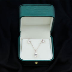 Certified Oval Shaped Lab Grown Diamond Bridal Jewelry Set