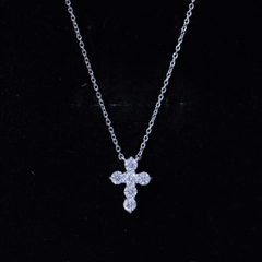 Lab Grown Diamond Religious Cross Pendant Necklace