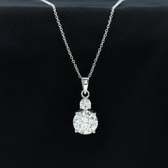 Certified Lab Grown Diamond 2 Stone Necklace For Women