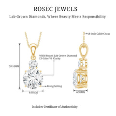 Certified Lab Grown Diamond 2 Stone Necklace For Women