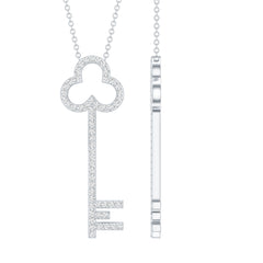 Certified Lab Grown Diamond Key Necklace For Women