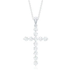 Certified Lab Grown Diamond Christian Cross Pendant