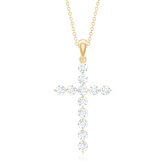 Certified Lab Grown Diamond Christian Cross Pendant