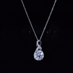8 MM Lab Grown Diamond Infinity Pendant Necklace