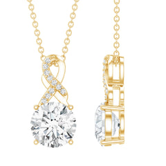 8 MM Lab Grown Diamond Infinity Pendant Necklace