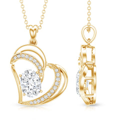 Lab Grown Diamond Heart Designer Necklace for Women
