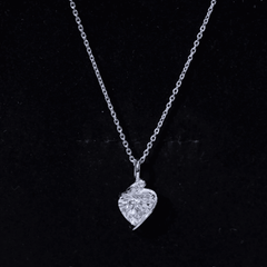 8 MM Lab Grown Diamond Heart Solitaire Necklace