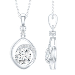 Lab Grown Diamond 2 Carat Solitaire Necklace