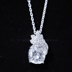 Nature Inspired Moissanite Designer Necklace for Wedding