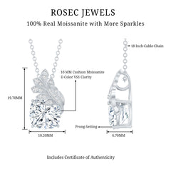 Nature Inspired Moissanite Designer Necklace for Wedding