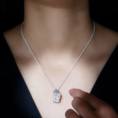 Nature Inspired Moissanite Designer Necklace for Wedding