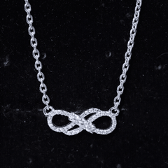 Certified Moissanite Infinity Symbol Necklace for Women
