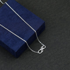 Certified Moissanite Infinity Symbol Necklace for Women