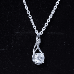 Certified Moissanite Infinity Necklace with Chain