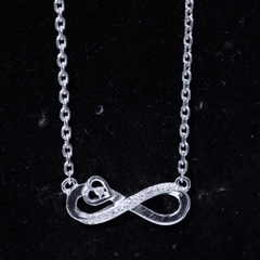 Minimalist Moissanite Infinity Heart Necklace for Women