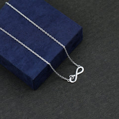Minimalist Moissanite Infinity Heart Necklace for Women