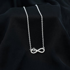 Minimalist Moissanite Infinity Heart Necklace for Women