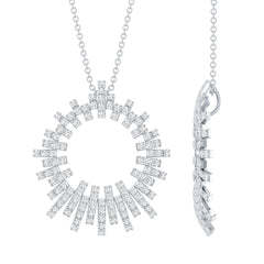 Womens Moissanite Designer Cocktail Necklace With Silver Chain