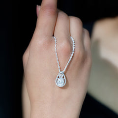 7X9 MM Oval Cut Moissanite Drop Necklace For Wedding