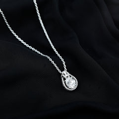 7X9 MM Oval Cut Moissanite Drop Necklace For Wedding