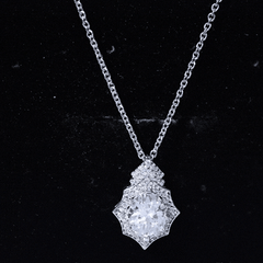 Certified Moissanite Vintage Necklace for Women
